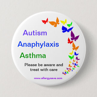 Autismus, Asthma, Anaphylaxis-Abzeichen - groß Button