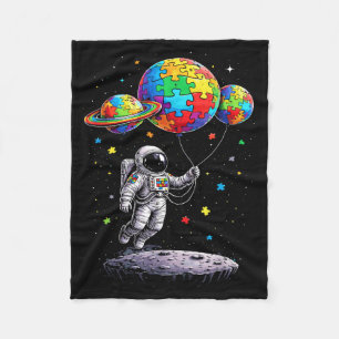 Autismus-Astronaut-Ballon Autismus-Bewusstsein Wel Fleecedecke