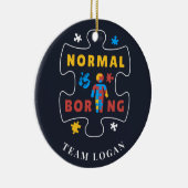 Autismus Aufklärung Weihnachten ist langweilig Keramik Ornament (Rechts)