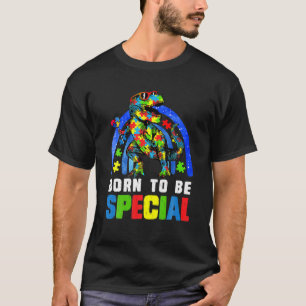Autismus Aufklärungsmonat Dinosaur Geborenes Speci T-Shirt