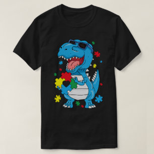 Autismus Aufmerksamkeit T Rex Dinosaurier Puzzle P T-Shirt