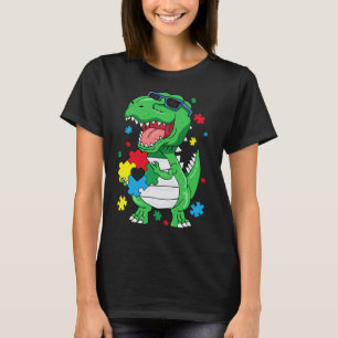 Autismus Aufmerksamkeit T Rex Dinosaurier Puzzle P T-Shirt