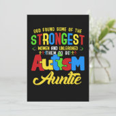 Autismus Auntie Awareness Save The Date (Stehend Vorderseite)