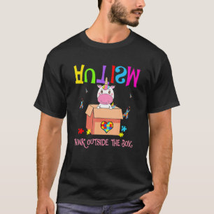 Autismus Außerhalb Der Box Einhorn Autismus-Bewuss T-Shirt