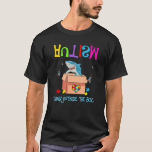 Autismus außerhalb der Box Haifisch Autismus Bewus T-Shirt