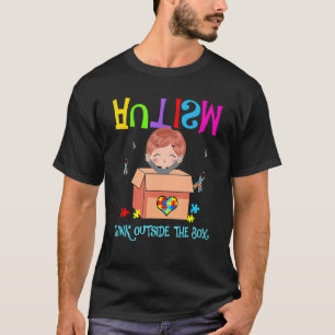 Autismus Außerhalb Der Box Junge Autismus-Bewussts T-Shirt