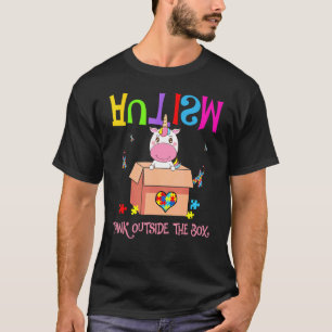 Autismus Außerhalb Der Kiste Einhorn Autismus-Bewu T-Shirt