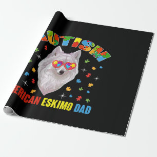 Autismus  Autismus American Eskimo Vater Puzzle Pi Geschenkpapier