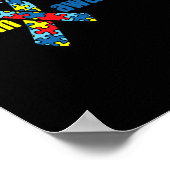 Autismus Autismus Bewusstsein Ribbon Piece Geschen Poster (Ecke)