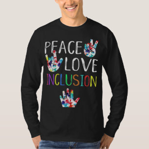 Autismus-Autismus-Frieden Liebe Inklusion Sped Squ T-Shirt