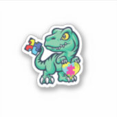 Autismus Autistic Dinosaurier Sticker (Vorderseite)
