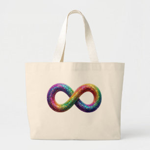 Autismus, autistisch, Tote, Unendlichkeitszeichen, Jumbo Stoffbeutel