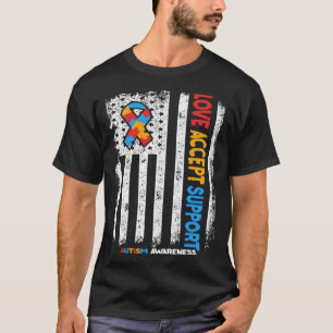 Autismus Autistische Liebe Akzeptieren Unterstützu T-Shirt