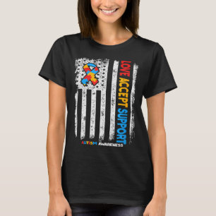 Autismus Autistische Liebe Akzeptieren Unterstützu T-Shirt