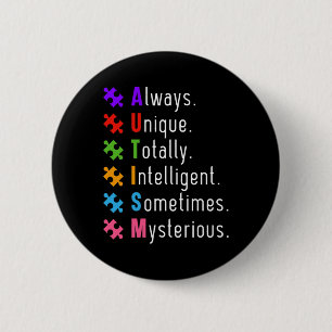 Autismus Autistisches Puzzle Button