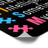 Autismus Autistisches Puzzle Poster (Ecke)
