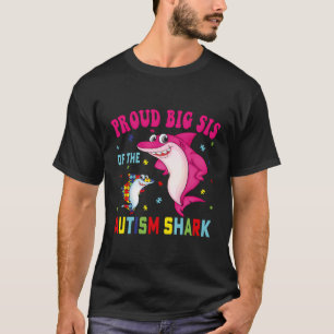 Autismus Awarenes Puzzle Shark Big Sister Proud Au T-Shirt