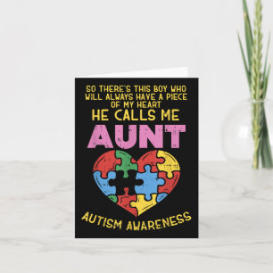 Autismus Awareness Aunt Shirt Junge Stück meines H Karte