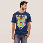 Autismus Awareness Baseball T-Shirt (Vorne ganz)