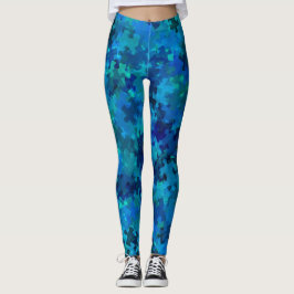 Autismus Awareness Blue Puzzle Collage Leggings