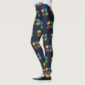 Autismus Awareness Blue Yellow Red Green Puzzles Leggings (Links)