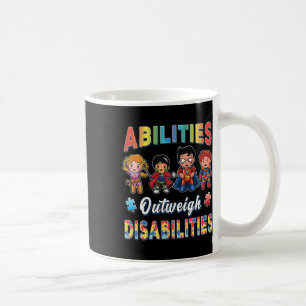 Autismus Awareness Boy Abilities überwiegen Behind Kaffeetasse