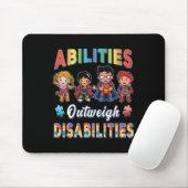 Autismus Awareness Boy Abilities überwiegen Behind Mousepad (Mit Mouse)