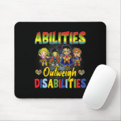 Autismus Awareness Boy Abilities überwiegen Behind Mousepad (Mit Mouse)