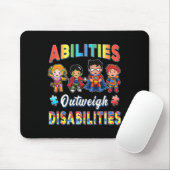 Autismus Awareness Boy Abilities überwiegen Behind Mousepad (Mit Mouse)