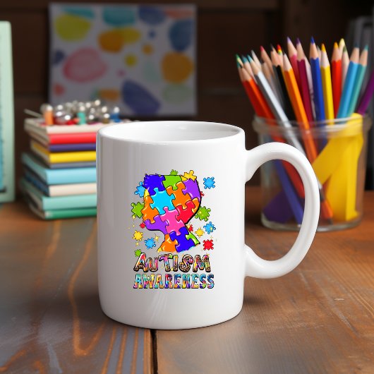 Autismus Awareness Boy Puzzle Tasse