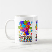Autismus Awareness Boy Puzzle Tasse (Links)
