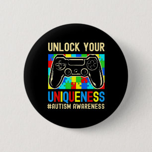 Autismus Awareness Boys Girls Video Game Controlle Button