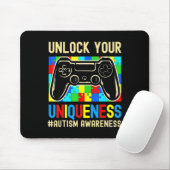Autismus Awareness Boys Girls Video Game Controlle Mousepad (Mit Mouse)