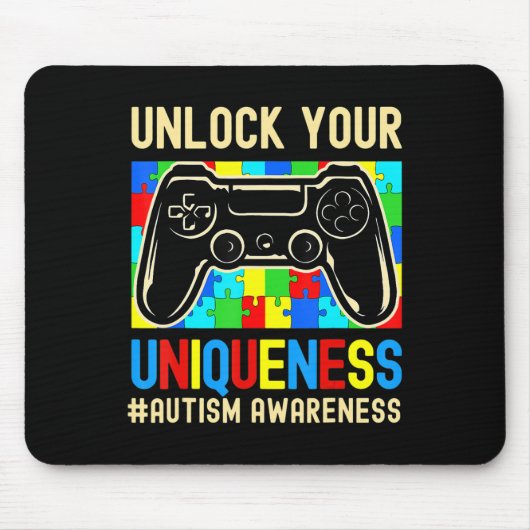 Autismus Awareness Boys Girls Video Game Controlle Mousepad (Vorne)