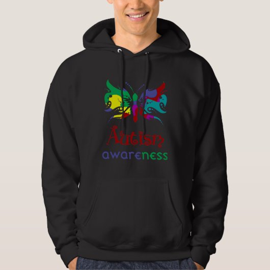 Autismus Awareness Butterfly Hoodie (Vorderseite)