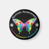 Autismus Awareness Butterfly Magnet (Vorne)