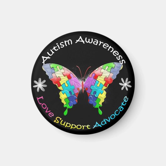 Autismus Awareness Butterfly Magnet (Vorne)