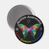 Autismus Awareness Butterfly Magnet (Vorderseite/Rückseite)