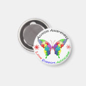 Autismus Awareness Butterfly Magnet (Vorderseite/Rückseite)