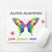 Autismus Awareness Butterfly Mousepad (Mit Mouse)
