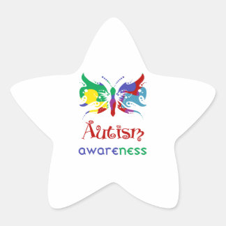 Autismus Awareness Butterfly Stern-Aufkleber