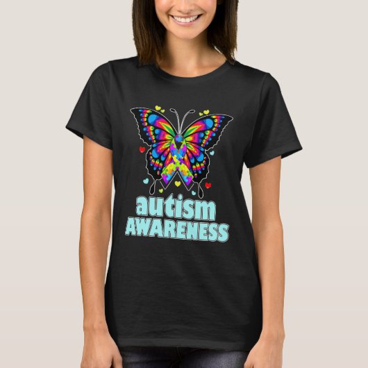 Autismus Awareness Butterfly T-Shirt (Vorderseite)
