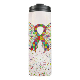 Autismus Awareness Butterfly Thermosbecher