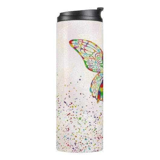 Autismus Awareness Butterfly Thermosbecher (Nach links gedreht)