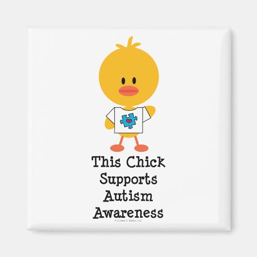Autismus Awareness Chick Magnet (Vorne)