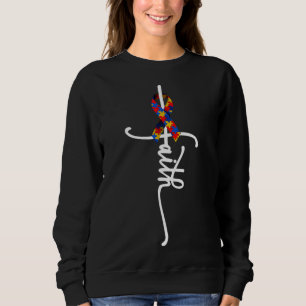 Autismus Awareness Christlich Faith Symbol Sweatshirt