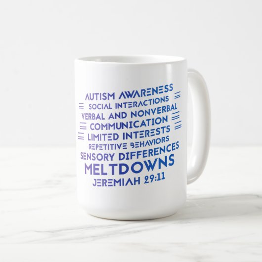 Autismus Awareness Classic Tasse (VorderseiteRechts)