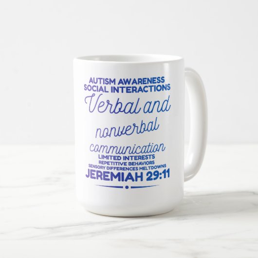 Autismus Awareness Classic Tasse (VorderseiteRechts)