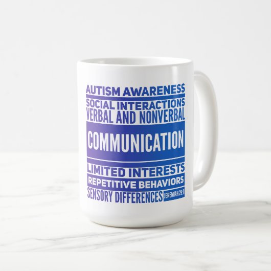Autismus Awareness Classic Tasse (VorderseiteRechts)