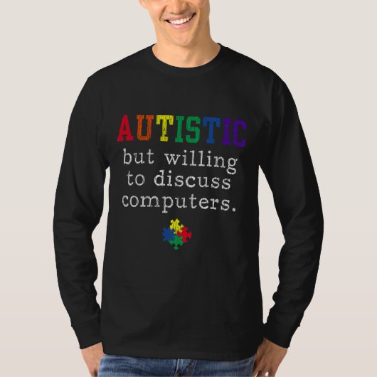 Autismus Awareness Computer Engineer Autistic Kids T-Shirt (Vorderseite)